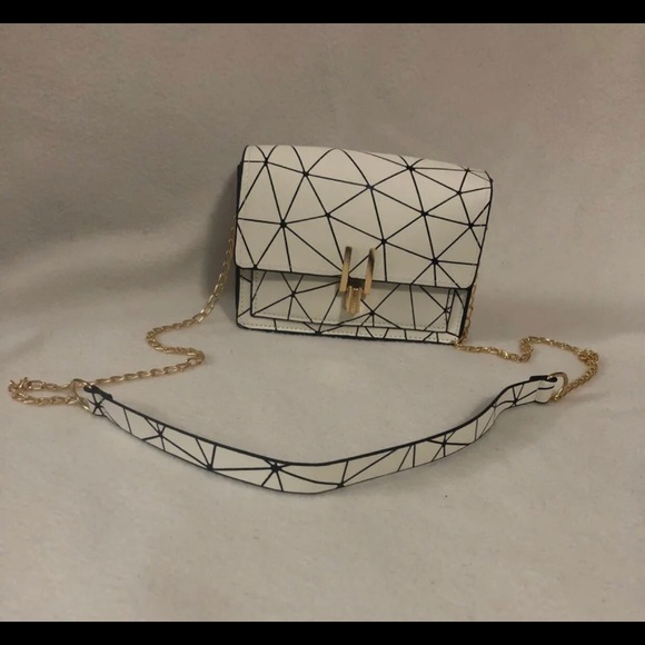 Abstract white small crossbody bag - Picture 1 of 6